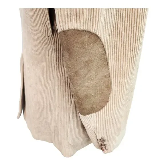 Vintage Collage Hall Blazer Mens 39R Brown Corduroy Sport Jacket Elbow Patches - Picture 6 of 16